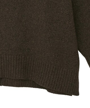 AMERICAN HOLIC サイドスリットハイネックニットプルオーバー Brown