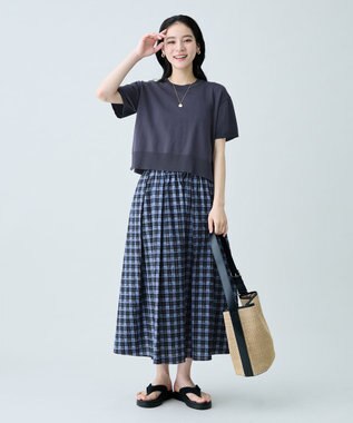 ANY 【2SET】ニット×チェックスカートセット