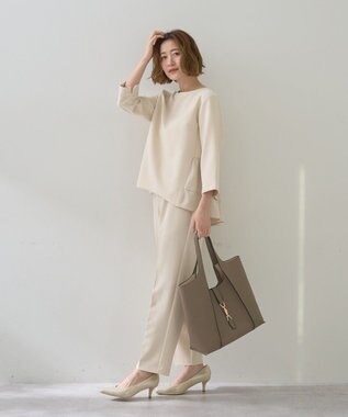 YECCA VECCA 【A4対応】メタルロックトートバッグ Beige