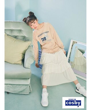 earth music&ecology Ｃｏｓｂｙ×ｅａｒｔｈ　ベアープリントロングＴシャツ Light Beige