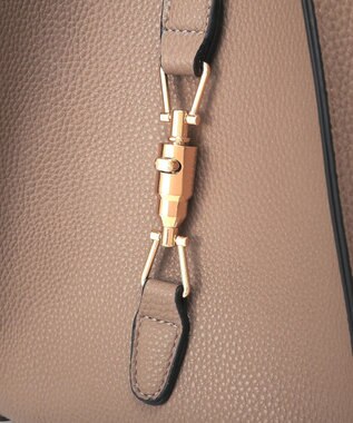 YECCA VECCA 【A4対応】メタルロックトートバッグ Beige