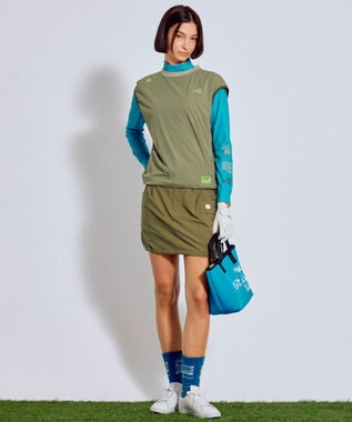 PW CIRCULUS 【 吸水速乾 / ストレッチ 】【WOMEN】裾2WAY バルーンスカート ゴルフウェア レディース グリーン系