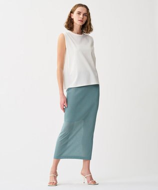 uncrave 【久慈暁子さん着用】シアーニット Iラインスカート