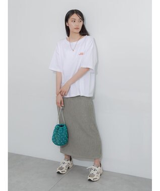 Te chichi 胸刺繍&バックプリントBIGTシャツ オフホワイト