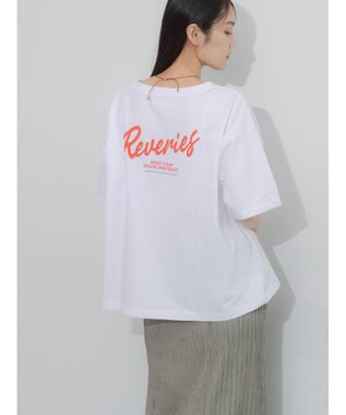Te chichi 胸刺繍&バックプリントBIGTシャツ オフホワイト
