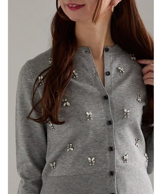 Te chichi ビジューニットコンパクトカーディガン