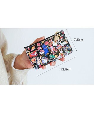 tsumori chisato CARRY 森のどうぶつたち フラグメントケース　マルチケース　【キャッシュレスに最適】 ブラック