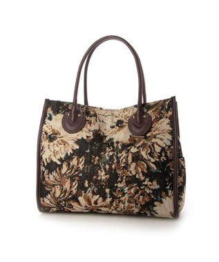 UNBILLION カシュカシュ cachecache / ジャガードスクエアトート ベージュ