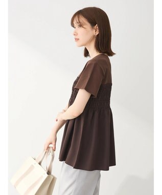Green Parks シャーリングサテンドッキングプルオーバー Brown