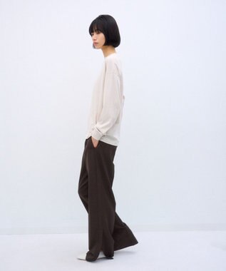 ATON FRESCA NUBUCK | オーバーサイズプルオーバー WARM WHITE