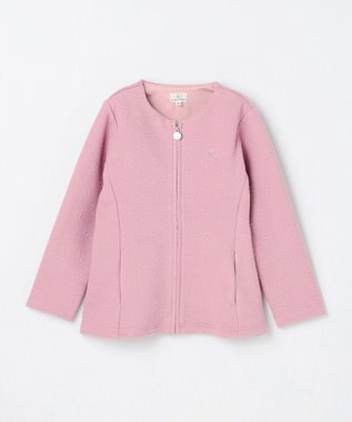 組曲 KIDS 【110-140㎝】フラワーキルト パーカー ラベンダー