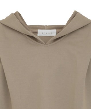 Green Parks ■ESCAR リボンコード刺繍フーディ Mocha
