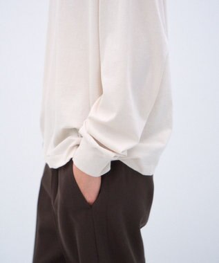 ATON FRESCA NUBUCK | オーバーサイズプルオーバー WARM WHITE