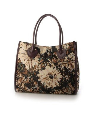 UNBILLION カシュカシュ cachecache / ジャガードスクエアトート ベージュ