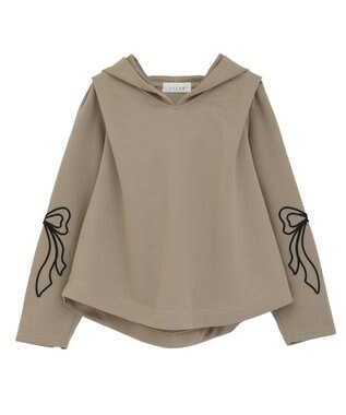 Green Parks ■ESCAR リボンコード刺繍フーディ Mocha