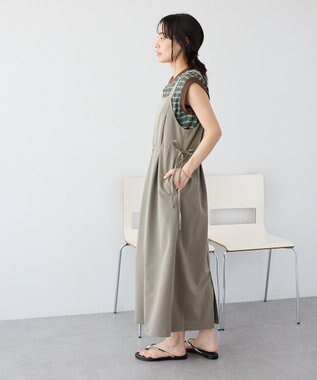 CRAFT STANDARD BOUTIQUE サイドギャザージャンパースカ－ト Gray Beige
