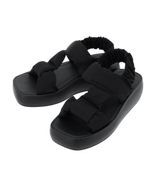 Green Parks ・ｒｉｃｈ　ｂｌｕｅ　ストラップサンダル Black