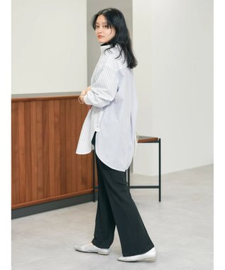 AMERICAN HOLIC 美・美・美ポンチジョーゼットフレアパンツ Black