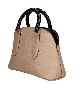 INTER-CHAUSSURES 【LORISTELLA】シュリンクレザーハンドバッグ ベージュ