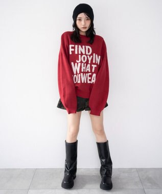 WEGO グラフィックニットプルオーバー 柄6