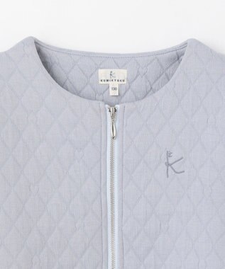 組曲 KIDS 【110-140㎝】ハートキルトジャガード アウター サックスブルー系