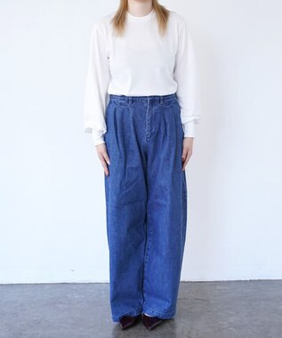 woadblue TUCKER タッカー / ワイドデニムパンツ MIDBLUE