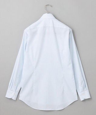 GOTAIRIKU 【形態安定】PREMIUMPLEATS_セミワイドカラー 通年ドレスシャツ（ストライプ） サックスブルー系1