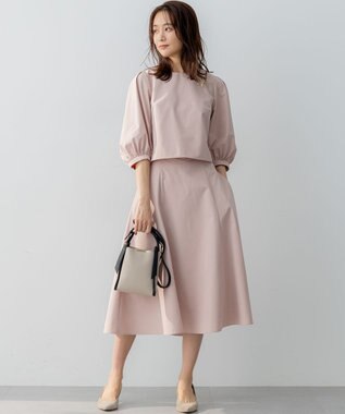 組曲 クロップドフレア セットアップ ピンク系