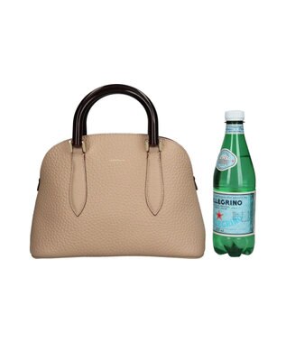 INTER-CHAUSSURES 【LORISTELLA】シュリンクレザーハンドバッグ ベージュ