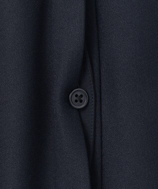 自由区 【洗える】ソフトジョーゼットスキッパー ブラウス ネイビー