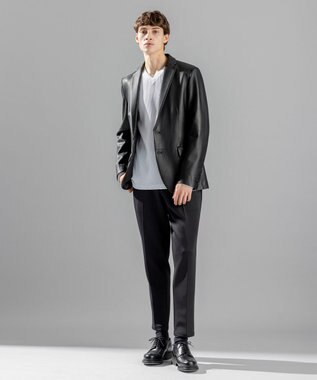 JOSEPH HOMME 【LEON 掲載】テックリブジャージー　Vネックカットソー ホワイト系