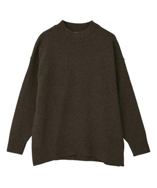 AMERICAN HOLIC サイドスリットハイネックニットプルオーバー Brown