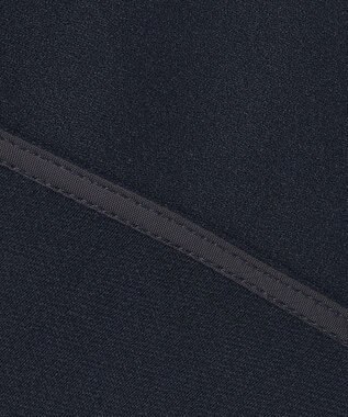 自由区 【洗える】ソフトジョーゼットスキッパー ブラウス ネイビー