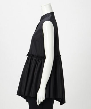 23区 【R(アール)】ルミナスコットン イレギュラーヘム ブラウス ブラック系