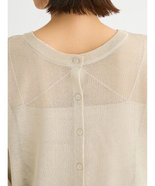 Green Parks ２ｗａｙ　７分袖ブライトシアーニットプルオーバー Beige