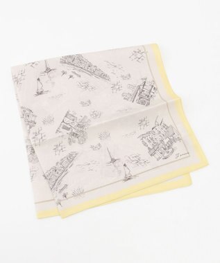J.PRESS LADIES Sud de la France スクエア スカーフ ライトグレー系5