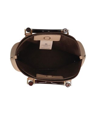 INTER-CHAUSSURES 【LORISTELLA】シュリンクレザーハンドバッグ ベージュ