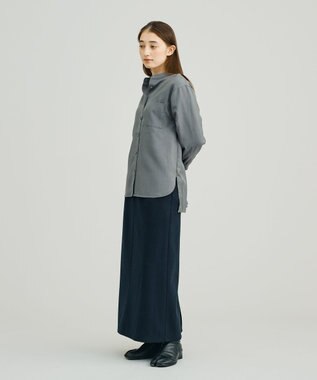 J.PRESS YORK STREET 【WOMEN】バックプリーツブラウス グレー系