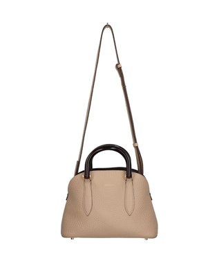 INTER-CHAUSSURES 【LORISTELLA】シュリンクレザーハンドバッグ ベージュ