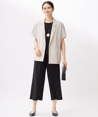 自由区 【カタログ掲載・セットアップ対応・接触冷感・UVカット・吸水速乾・抗菌防臭・洗える】ハイカウントモクロディ トップス ブラック