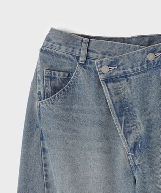 GRACE CONTINENTAL ラップ2wayデニムパンツ ブルー