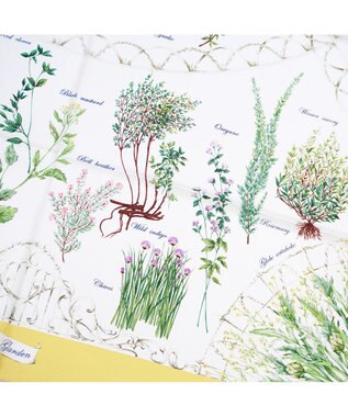 Marca ＜春の新色！＞【伝統横濱スカーフ】ハーブガーデン 大判 シルクツイル スカーフ イエロー