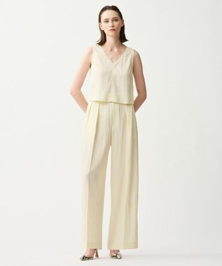 uncrave ドレープツイル Vネックトップス エクリュ