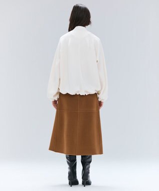 BEIGE， 【洗える】POMONA / ゴールドジップライトブルゾン Ecru