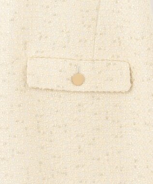 23区 【一部店舗限定】マルチカラーツイード ジレ アイボリーMIX