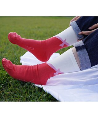 nitorito 【UNISEX】米沢オリジナル柄 tori 靴下 pink