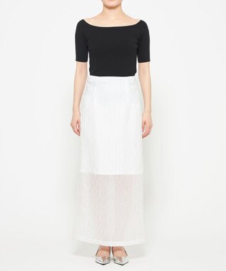 uncrave リネンニット オフショルトップス ブラック