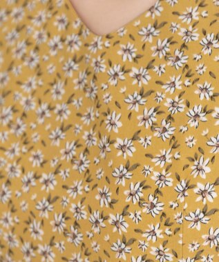 Tiaclasse 【洗える】華やかに着こなせる花柄ワンピース イエロー