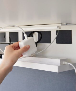 tower デスク下天板ケーブルラック タワー ロング ホワイト ホワイト