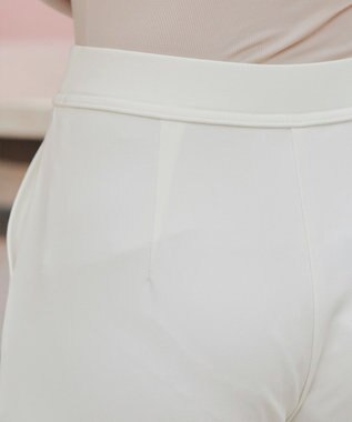 Tiaclasse L 【日本製】ドライモーメント裾スリットパンツ オフホワイト